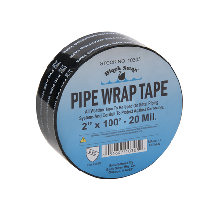 BLACK SWAN Pipe Wrap Tape, 2" X 100Ft, 20 Mil 10305